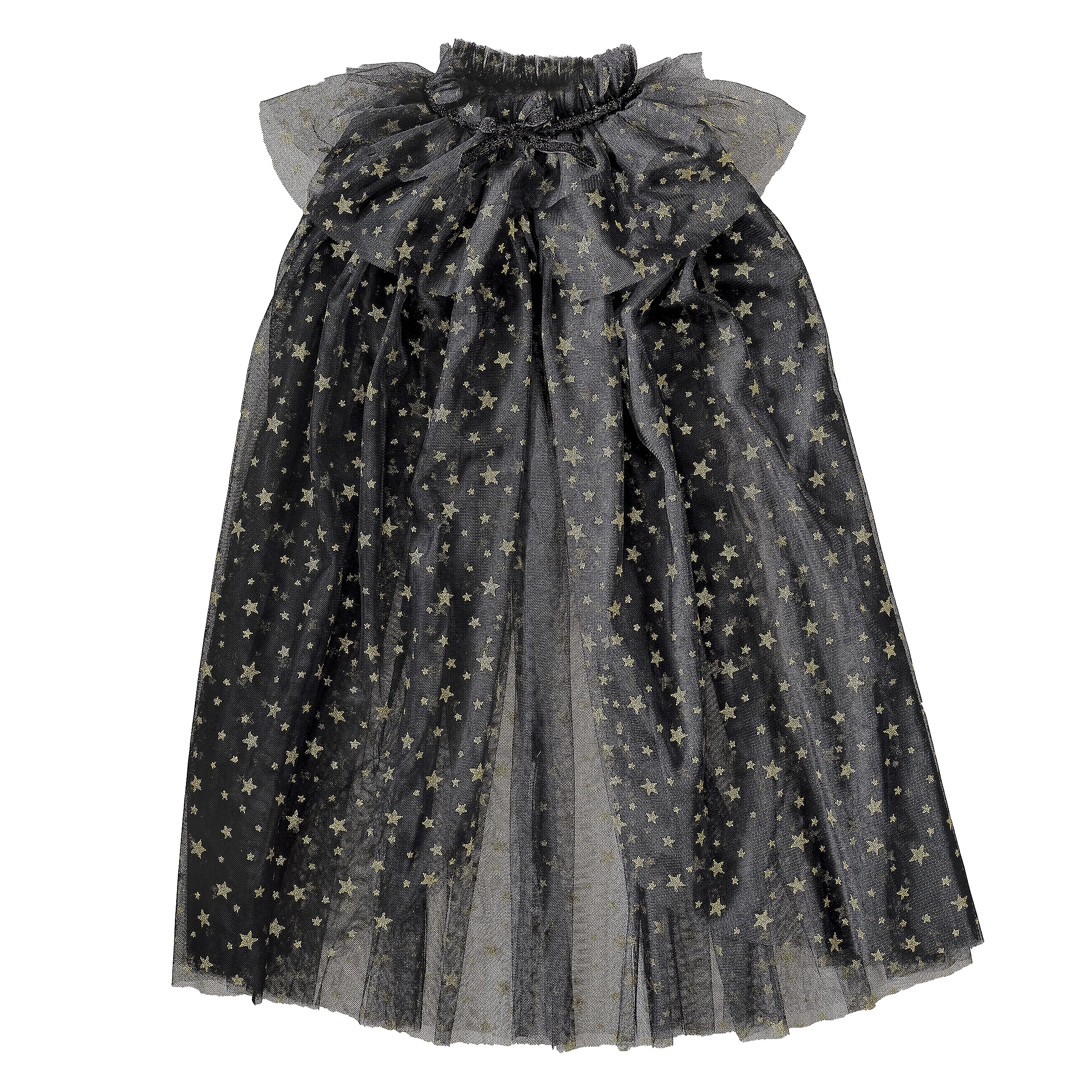 Ginger Ray Black & Gold Star Cape - Witch