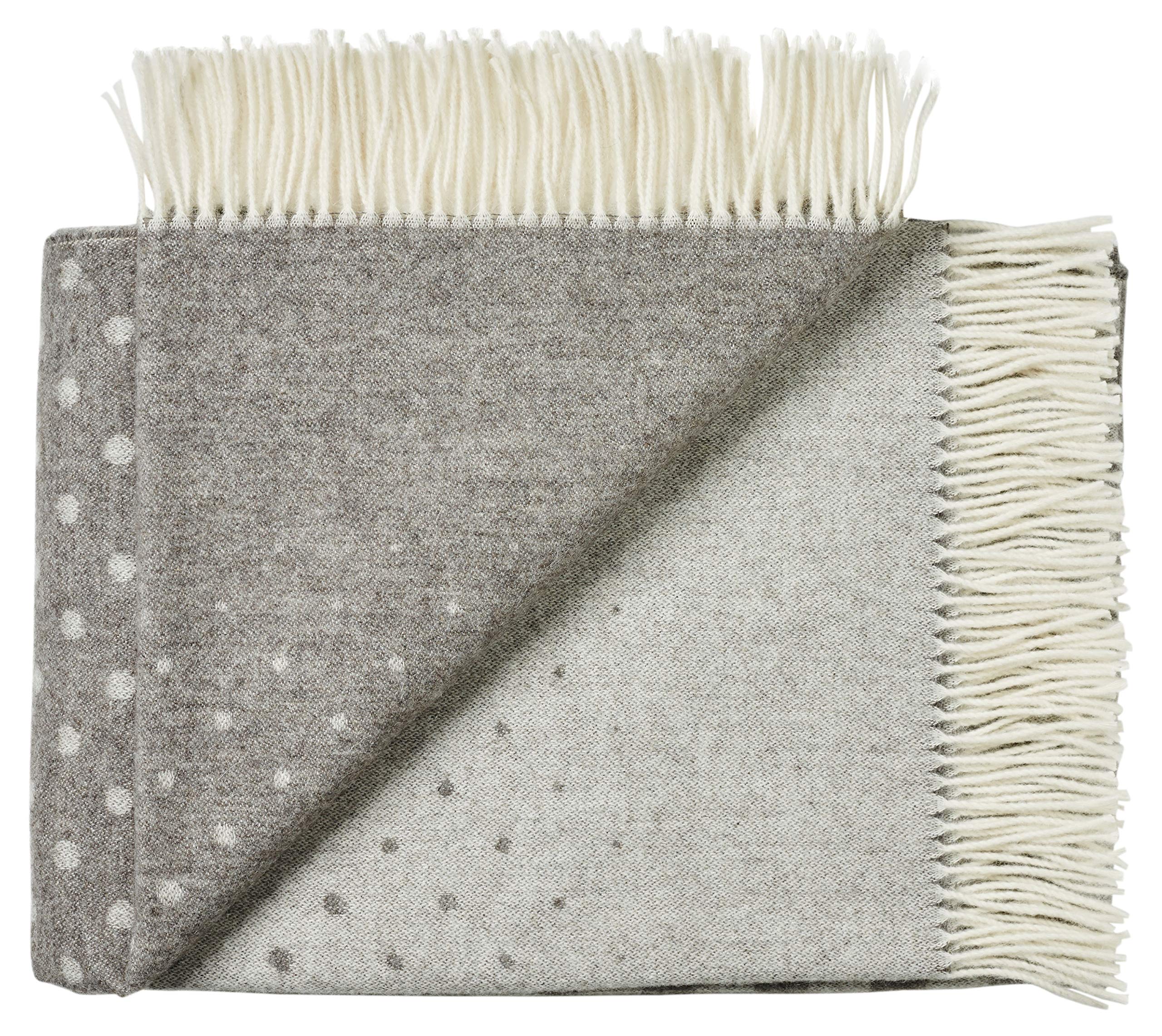 Silkeborg Uldspinderi Half Blanket, Helsinki, Gray, 33.5 x 51.2