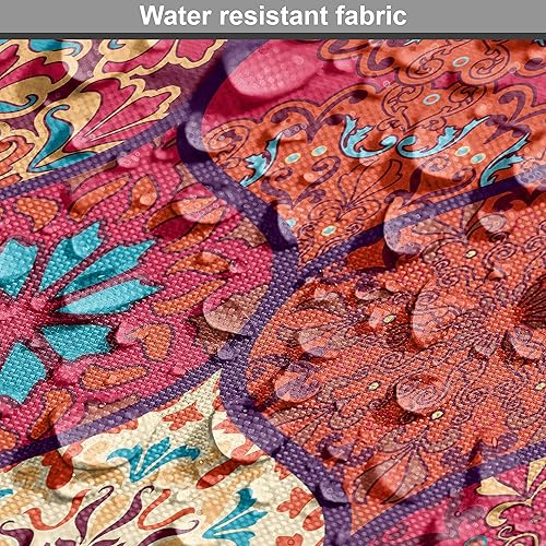 Miniatura 202 de Ambesonne The Yard - Tela de hibisco de flores tropicales en tonos de la vida real, tela decorativa para tapicería, cestas de almacenamiento