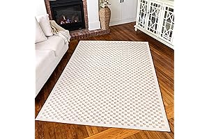 Simply Southern Cottage Lecompte Checkered Area Rug, 6' x 9'