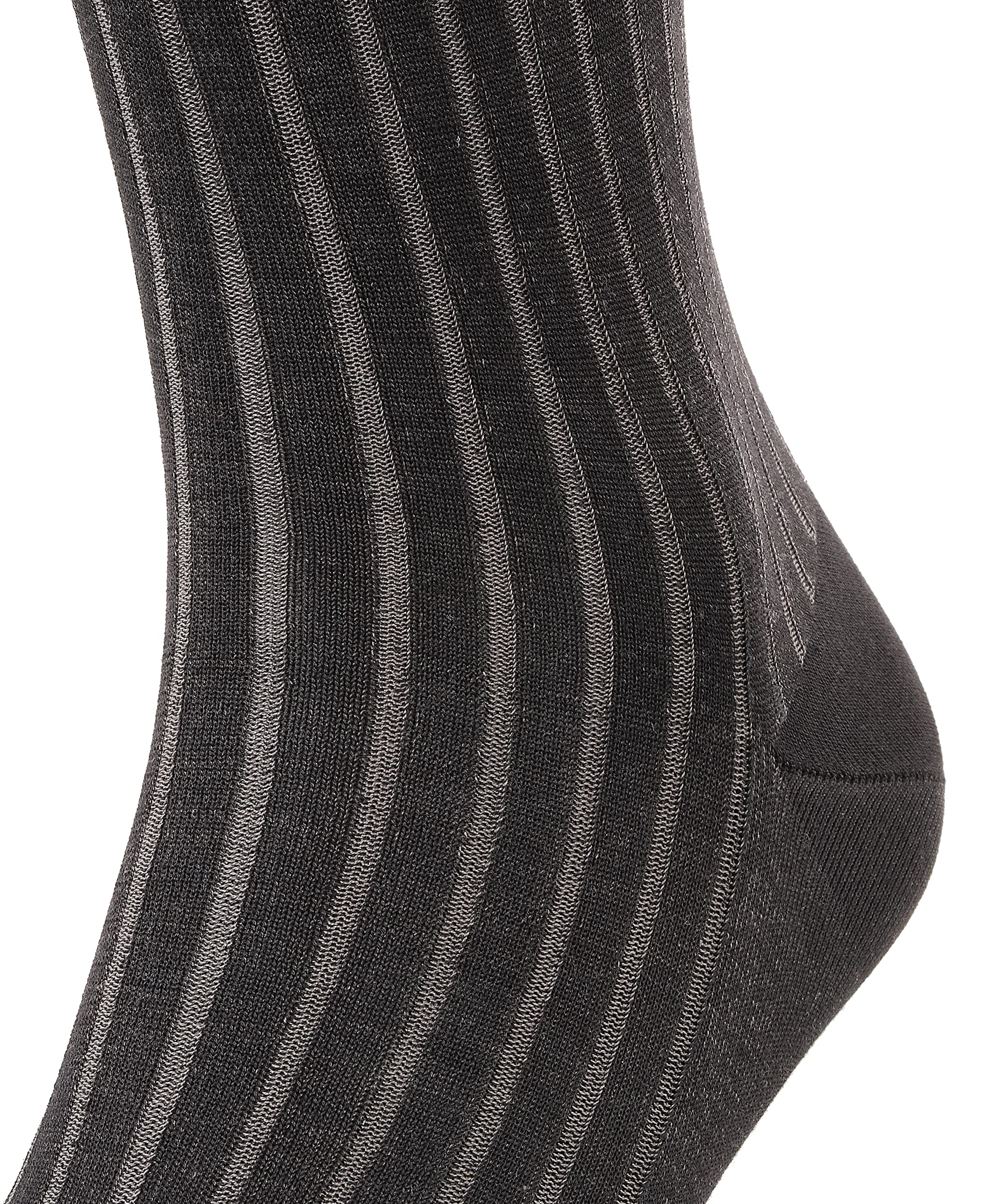 FALKE hombre Shadow calcetines largos transpirable algodón costura plana larga reforzada para no ejercer presión en los dedos costilla fina diseño a rayas para usar todos los días 1 par