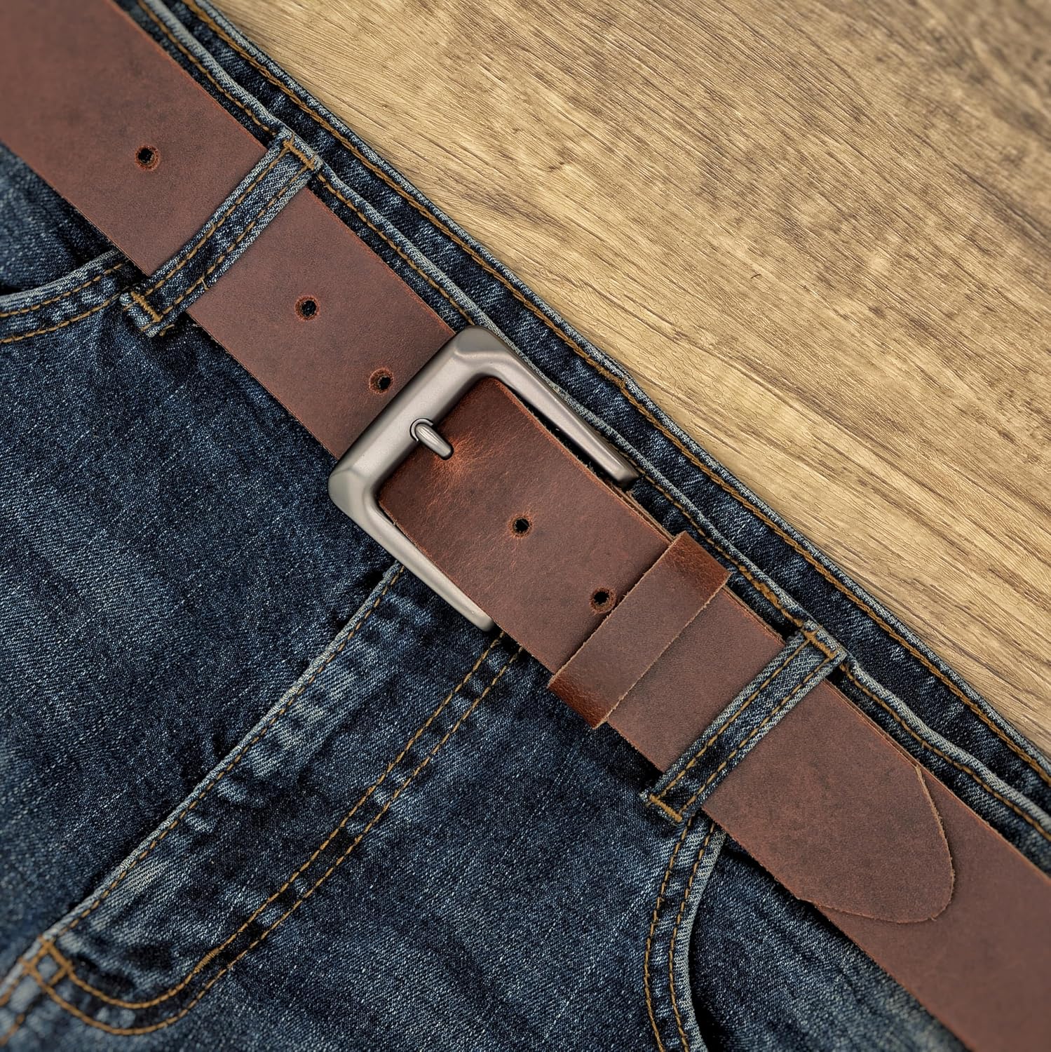 Ashford Ridge 38mm Full Hide Real Leather Belt Made in England - Image 6
