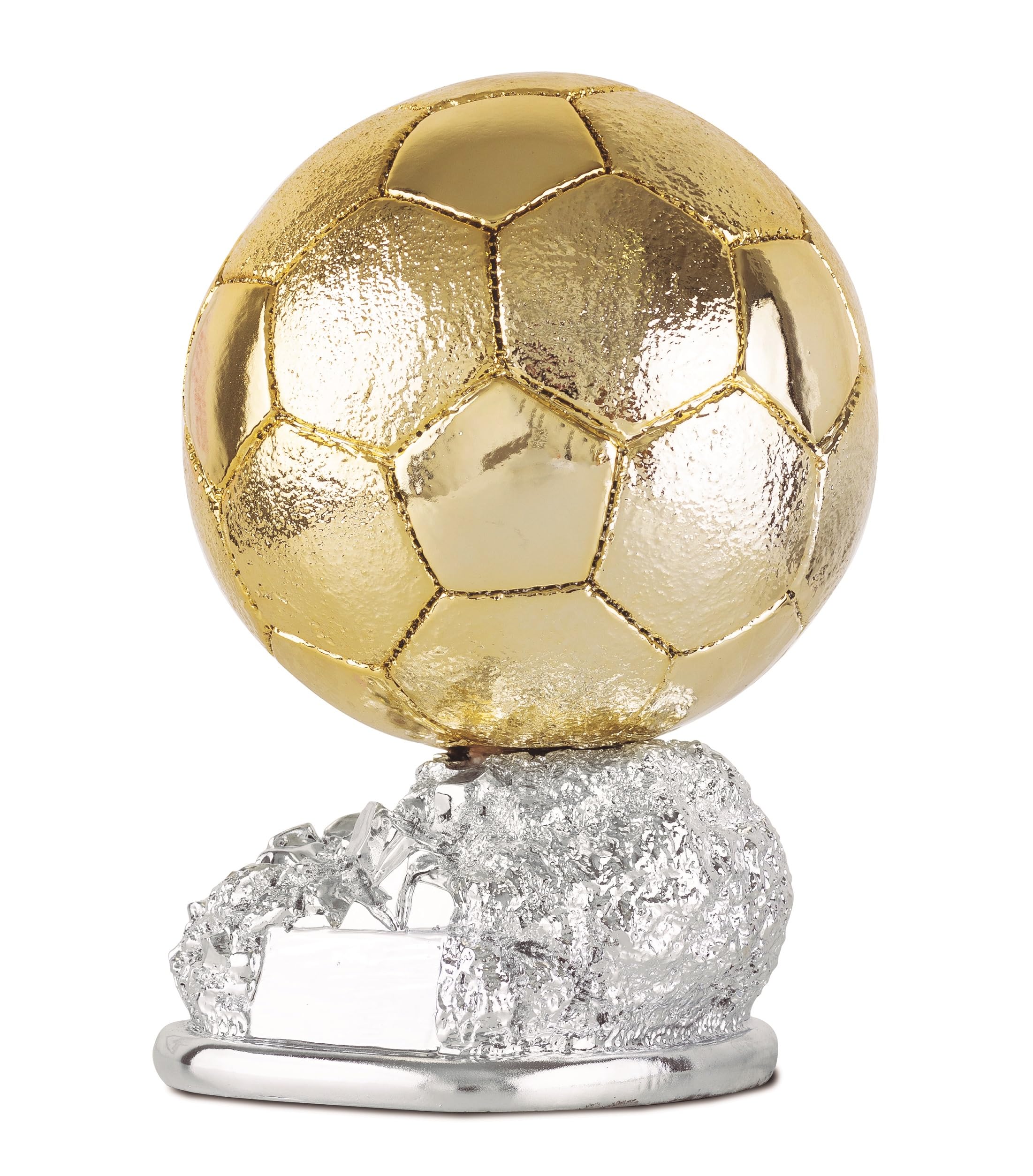 Trofeo de Fútbol Balón de Oro con Grabado Personalizado. Altura 24cm.