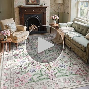 Amazon.com: Wonnitar Boho Washable Rugs 8x10, Large Floral