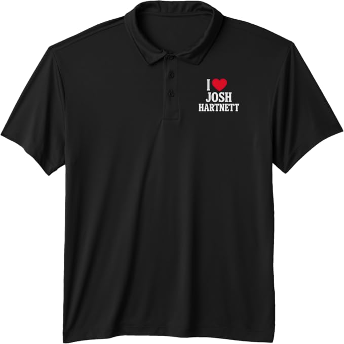 I Love Josh Hartnett – Retro Heart Fan Art Performance Polo Shirt