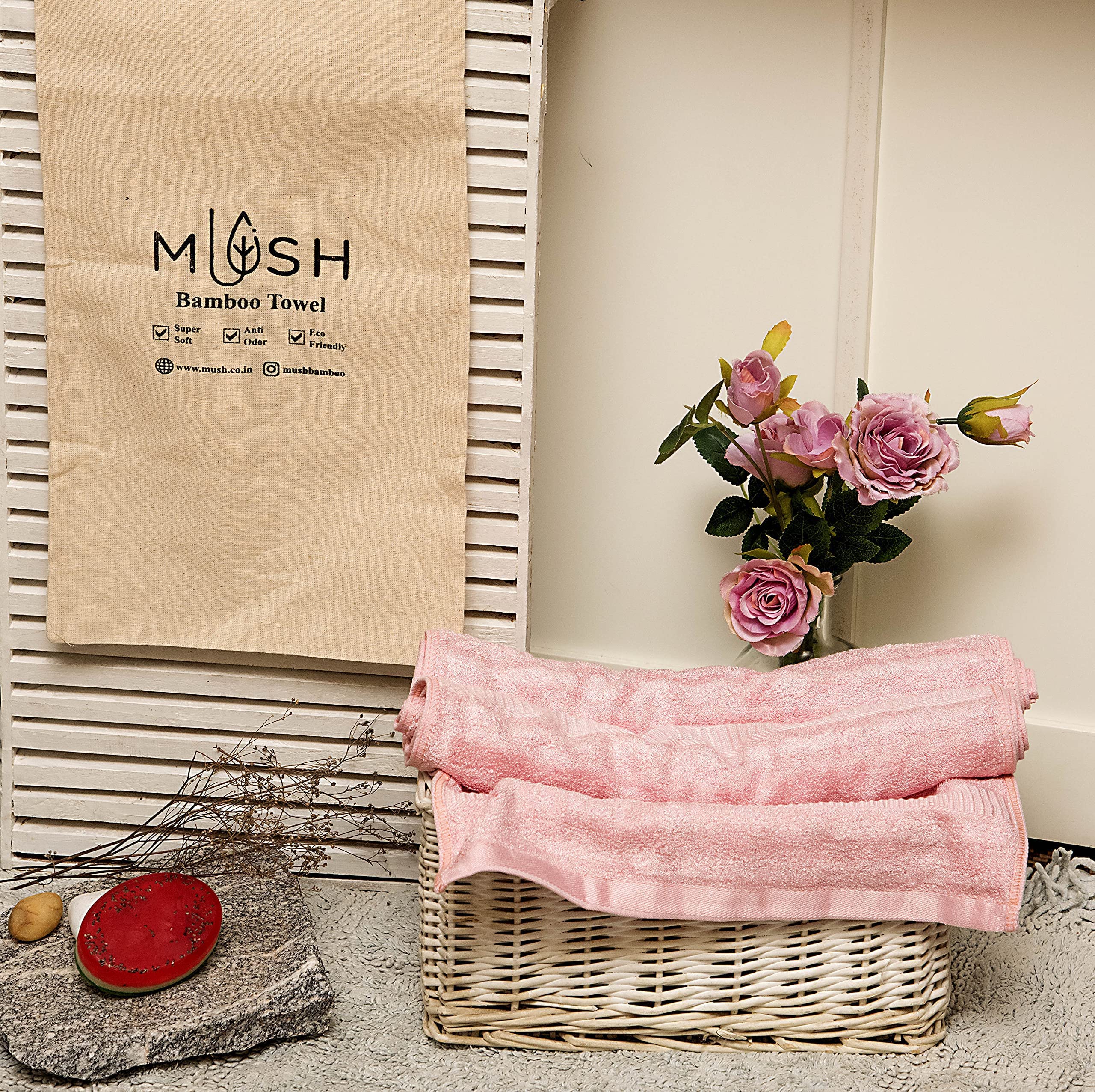 Mush Bamboo Hand Towels - Ultra Soft & Absorbent -3