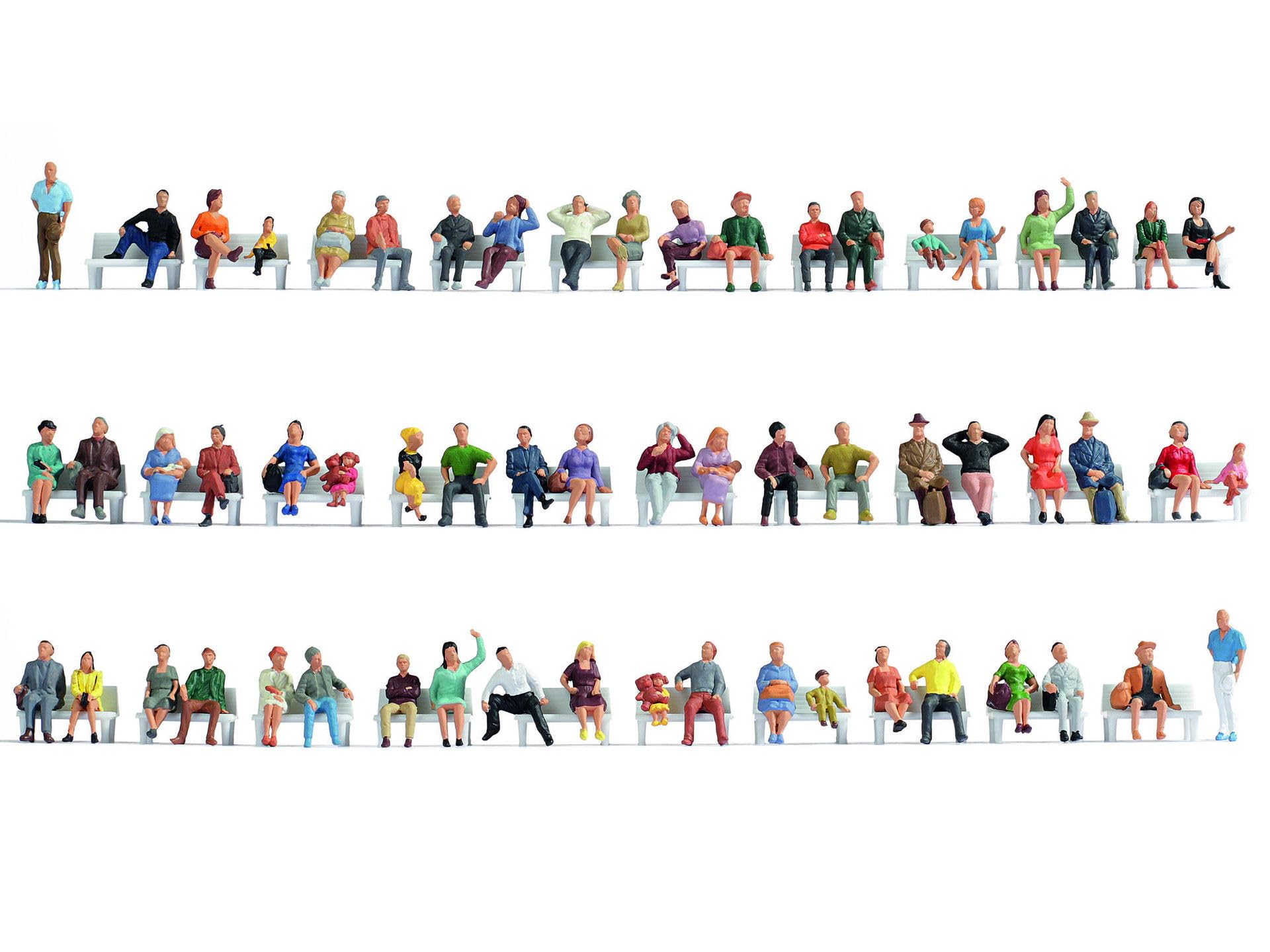 Noch 18402 Mega Economy Set Sitting People, Coloured