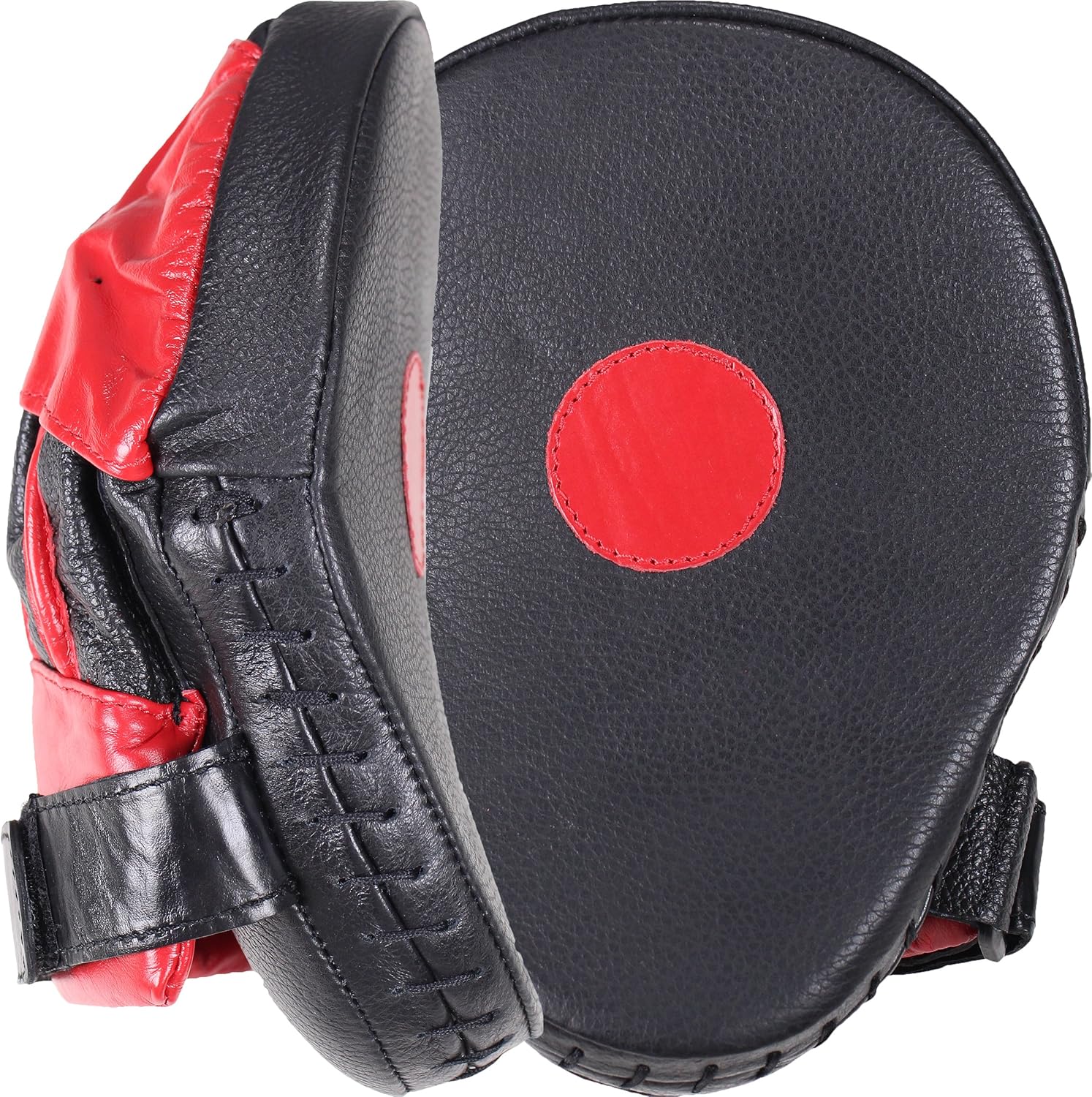 Cleto Reyes Leather Curved Punch Mitts Black/Red
