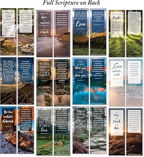 Miniatura 5 de Marcadores de versículos bíblicos con Escrituras completas, paquete de 48