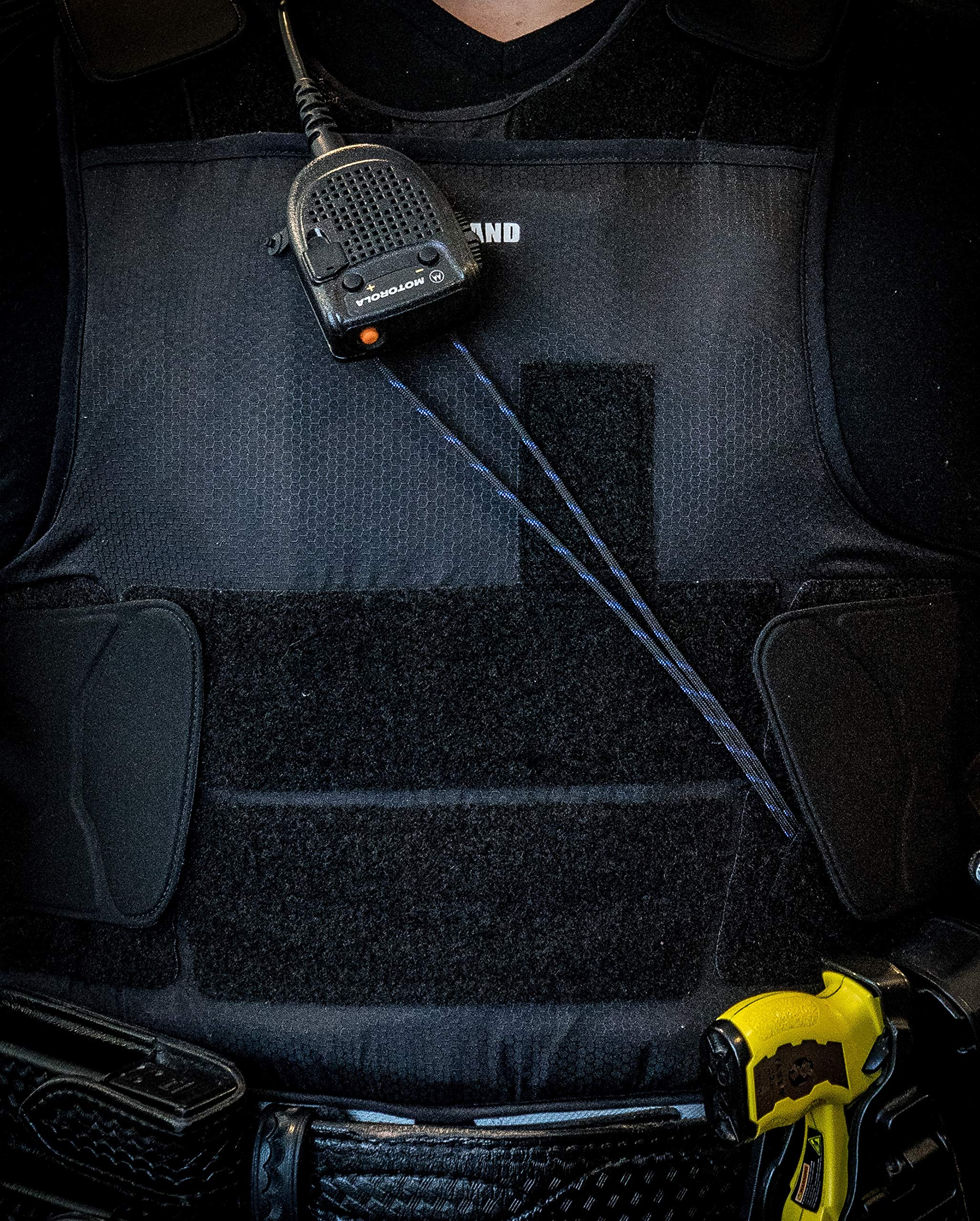 THE MIC LOOP - Keeps Portable Radio Mic In Place for Police/Law Enforcement THIN BLUE LINE