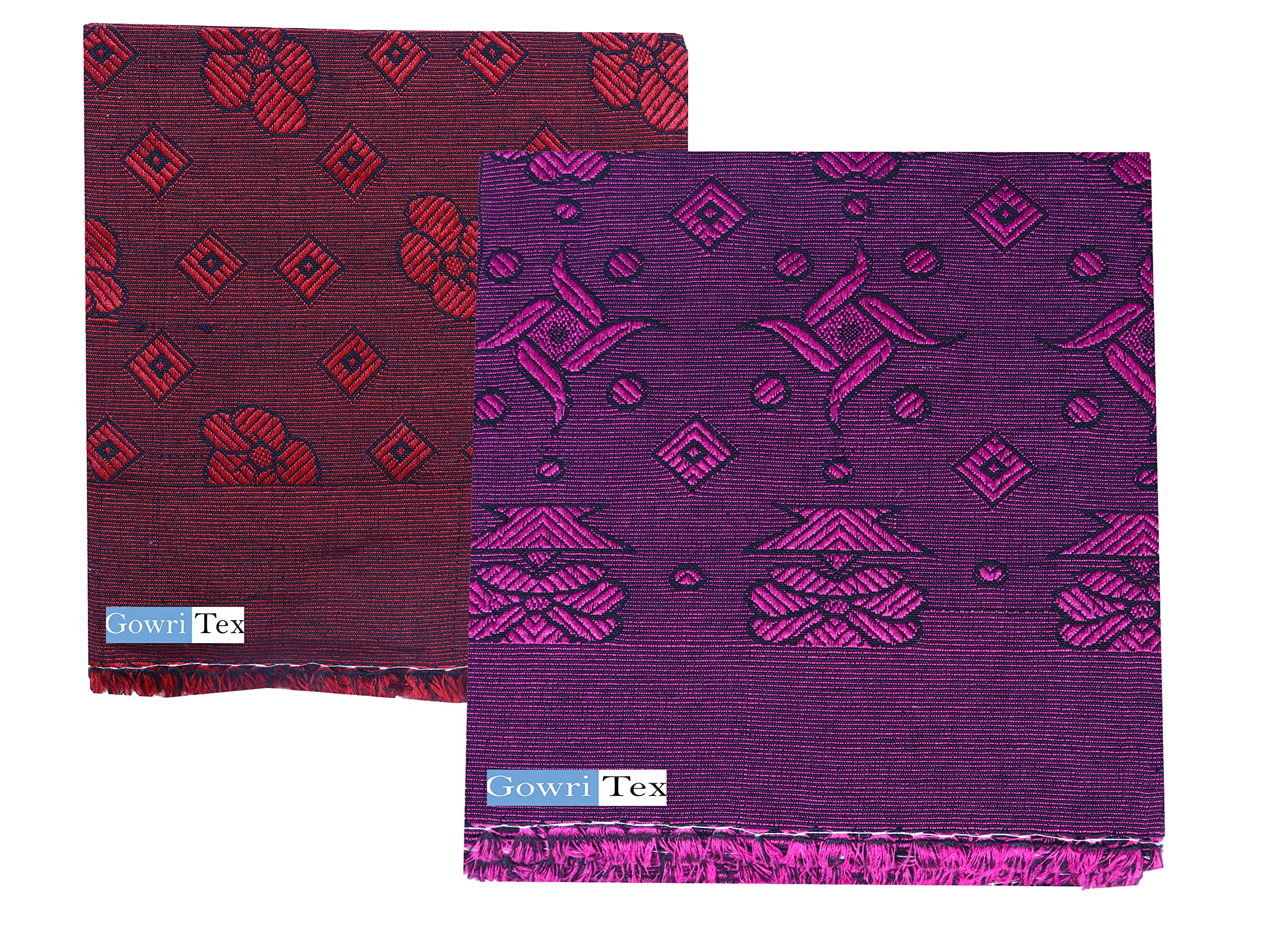 Gowri Tex Pure Cotton Single Sheet Blanket (Pack of 2) (RedPurple)-image-12