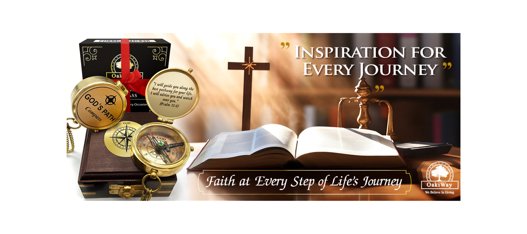 God's Path Compass – Communion & Confirmation Gift for Teenage Boys | Baptism Religious Gifts for Men, Christian, Catholic, Graduation | Sentimental & Inspirational Present – Greeting Card Included