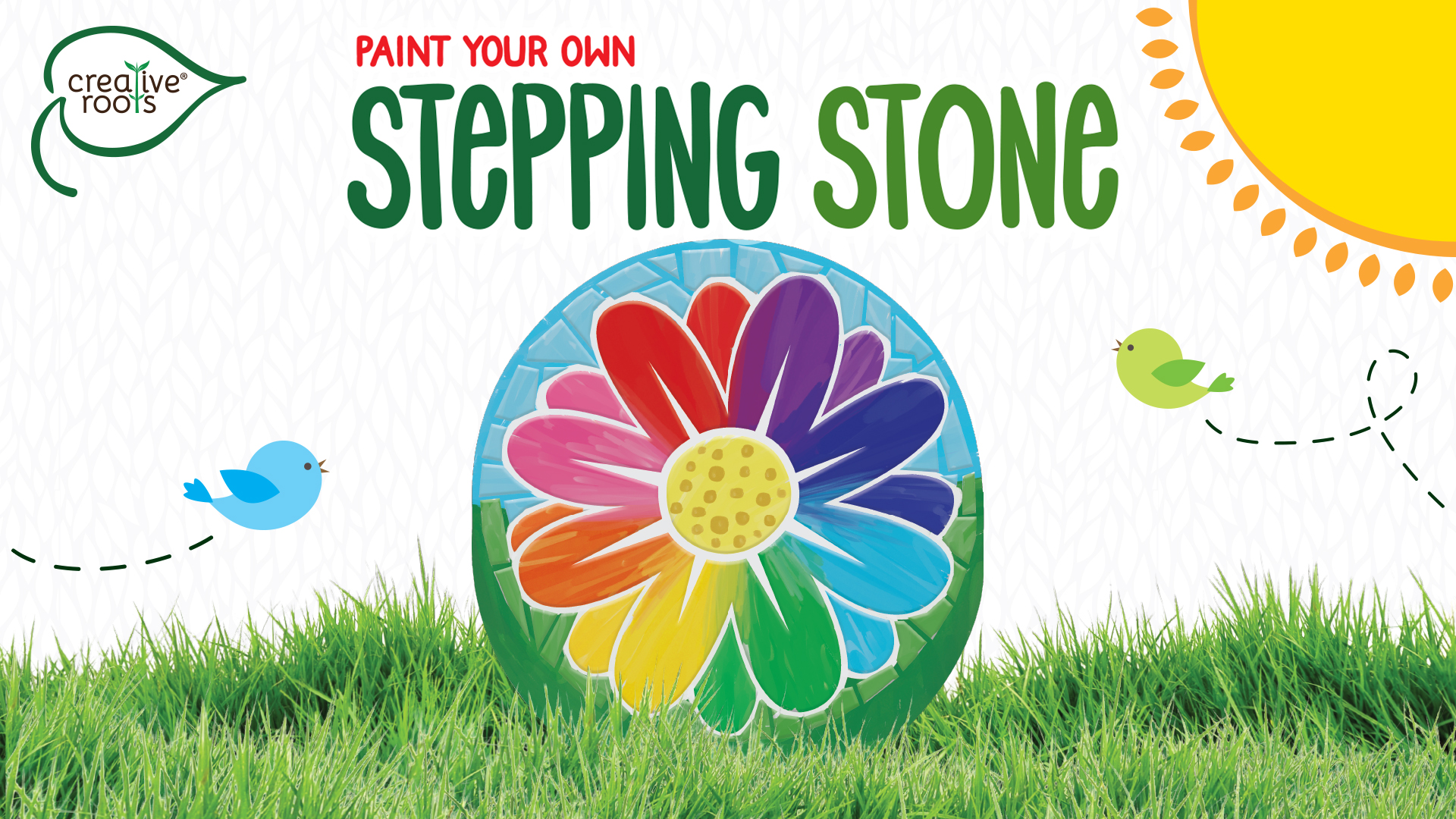 Amazon.com: Creative Roots Mosaic Flower Garden Stepping Stone Kit