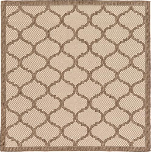 Vista 17 de Unique Loom Alfombra Colección enrejado Marroquí Celosía Transicional Interior y Exterior, Polipropileno Gris/Plateado