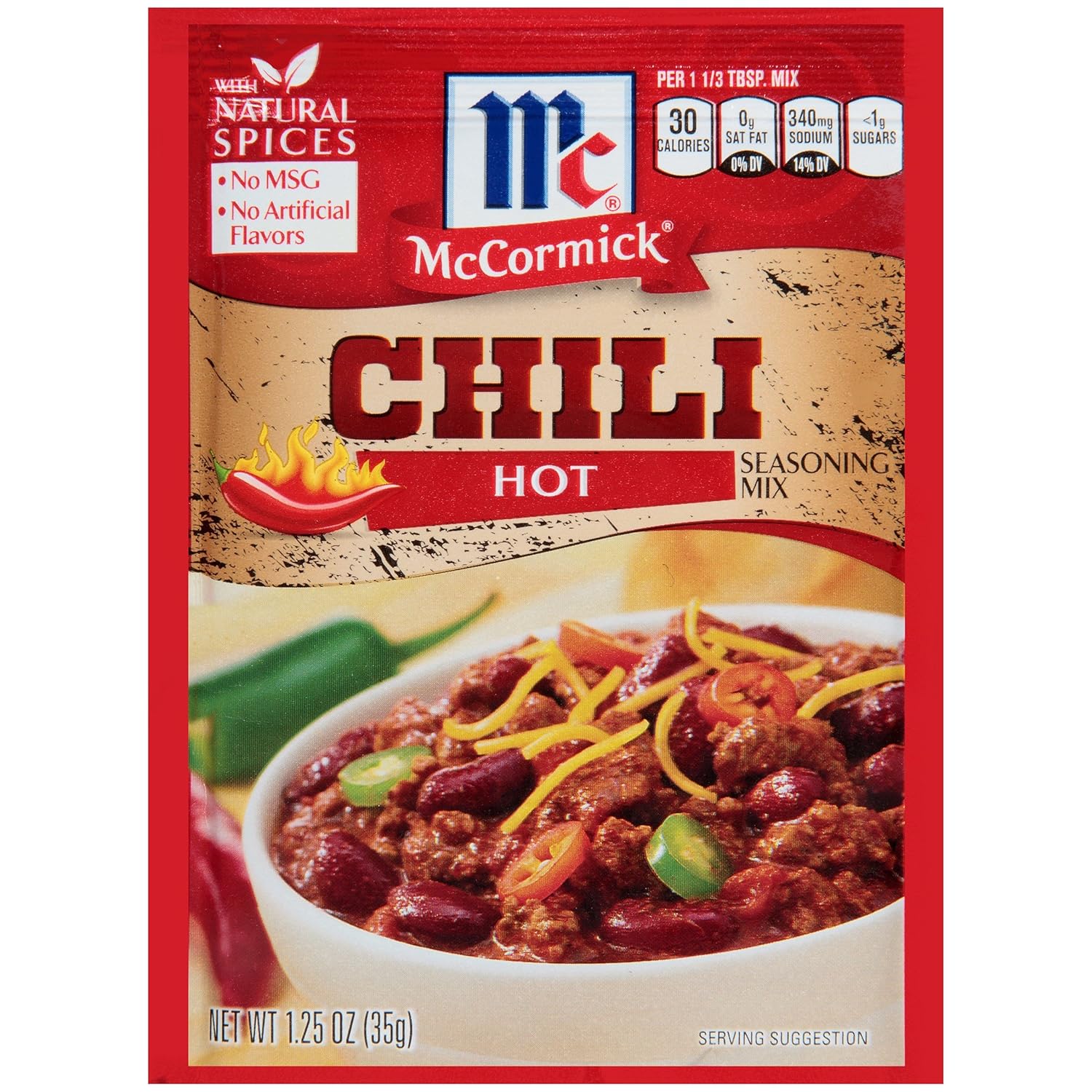 McCormick Chili, Hot, 1.25-Ounce Units (Pack of 24)