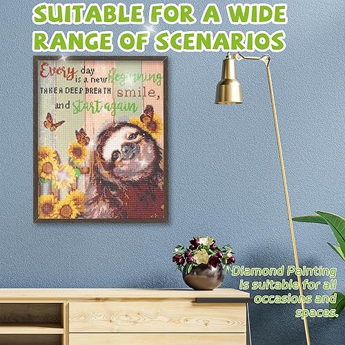 Miniatura 8 de Citas inspiradoras para adultos, niños y principiantes, kits de pintura de diamantes de tamaño grande, 5D, para bricolaje, diseño de perezoso,