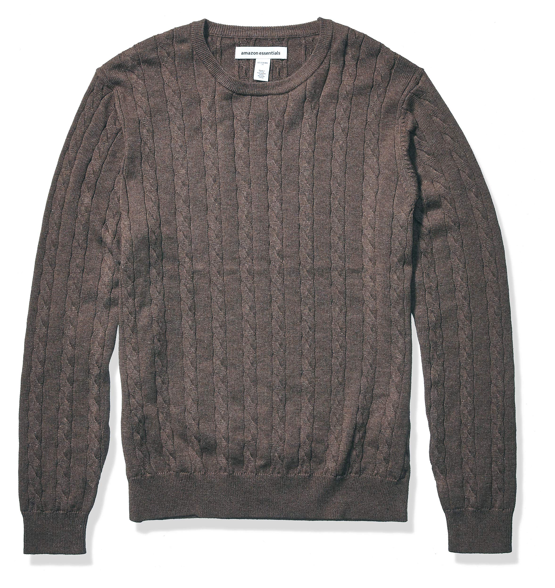 Amazon EssentialsMen's Crewneck Cable Cotton Jumper