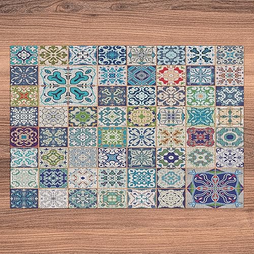 Miniatura 5 de Ambesonne Rompecabezas marroquí para adultos, diseño de retazos florales, trabajo artesanal simbólico mediterráneo, calidad de reliquia, actividades