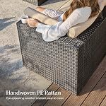 SONGMICS 7-Piece Patio Furniture Set, Outdoor Sectional Sofa Couch, Patio Conversation Set, Brown and Beige UGGF015M01