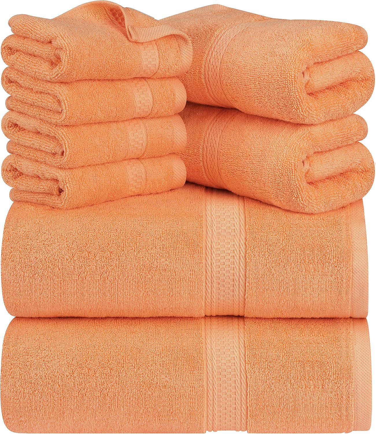 Utopia Towels 8Piece Premium Towel Set, 2 Bath Towels, 2