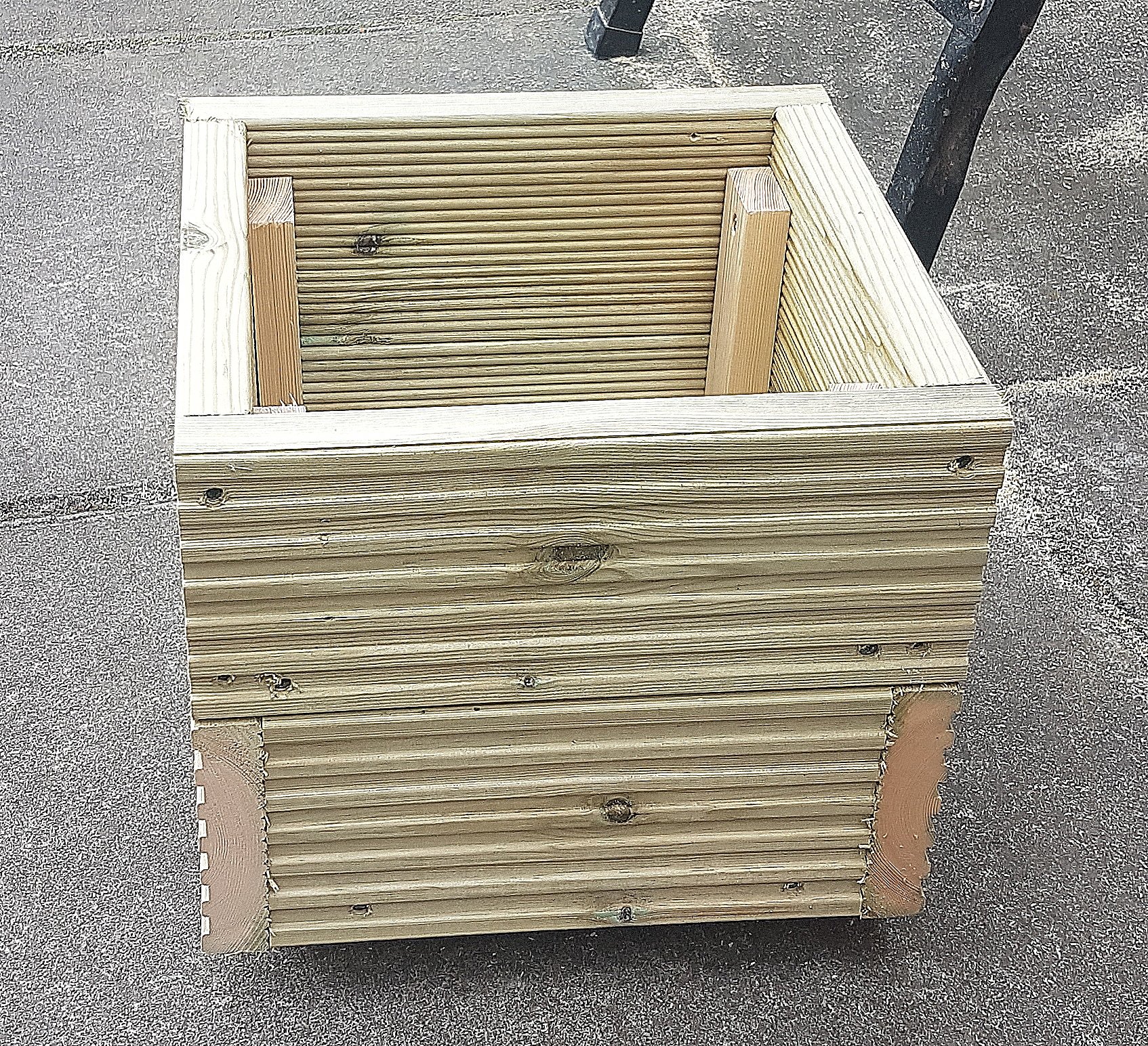 Square Deck Planter Box 290mm Handmade Wooden Planter Boxes Pressure Treated Wooden Planters A Wooden Garden Planters With A Natural Finish