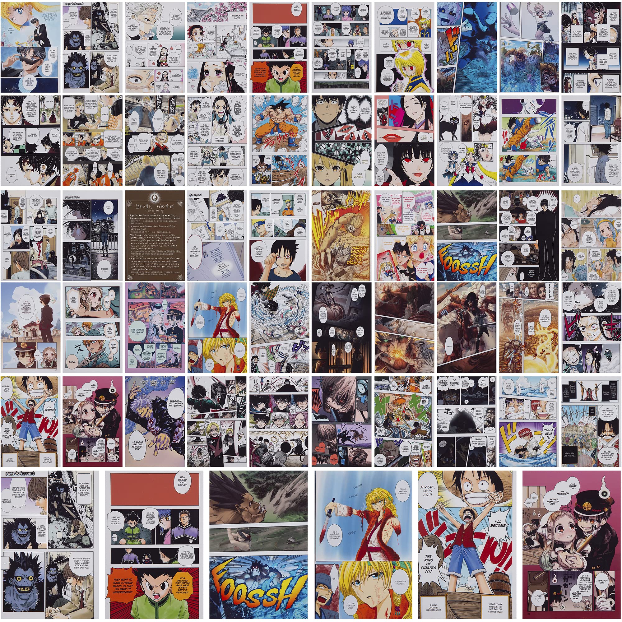 Buy 50PCS Manga Panels for Wall, Manga Wall Decor, Anime Posters for
