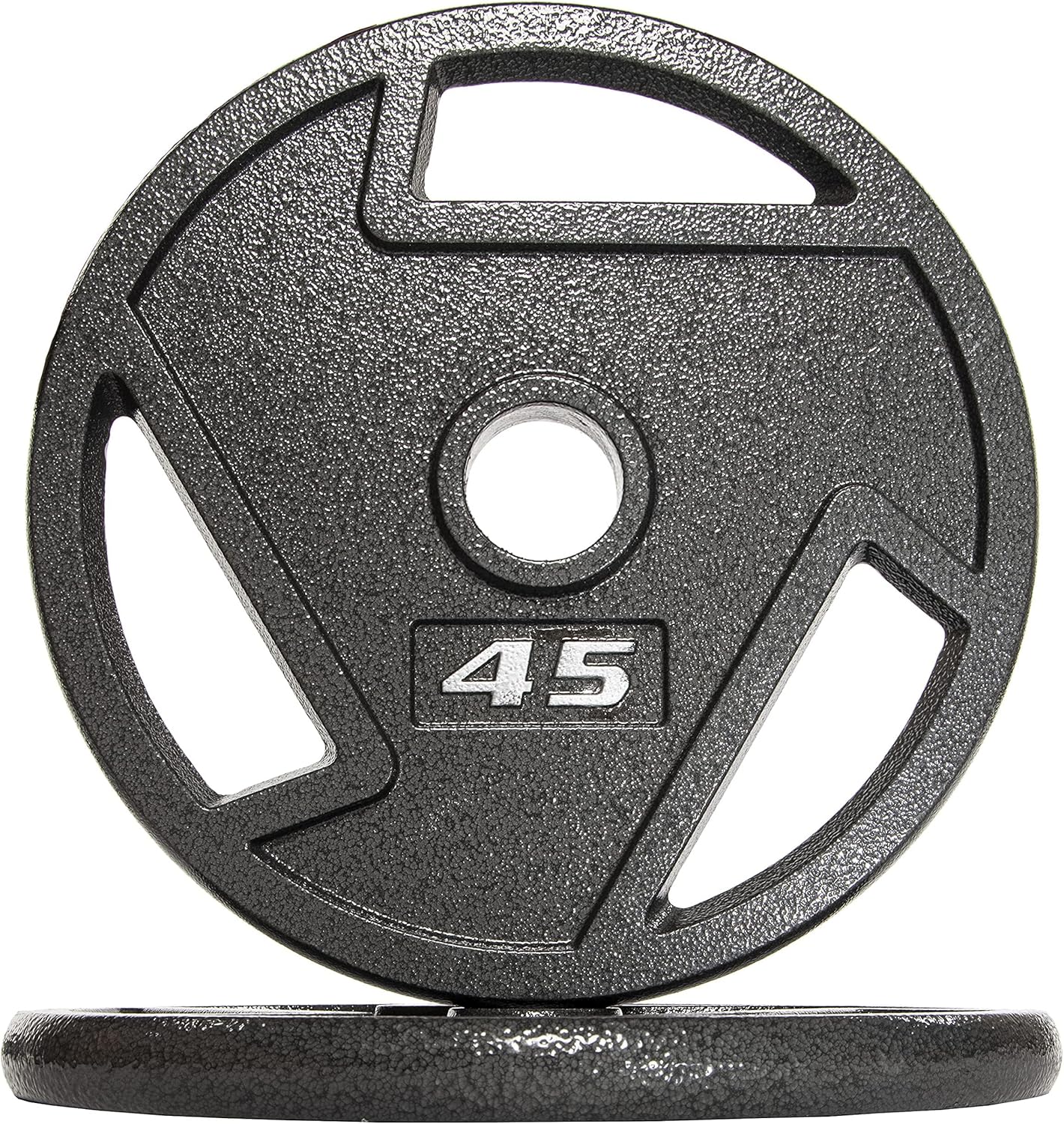 JUST ONE* Cast Iron 1-Inch Olympic Weight Plate for Strength Training & Weightlifting, Multiple Weights Available 45LB