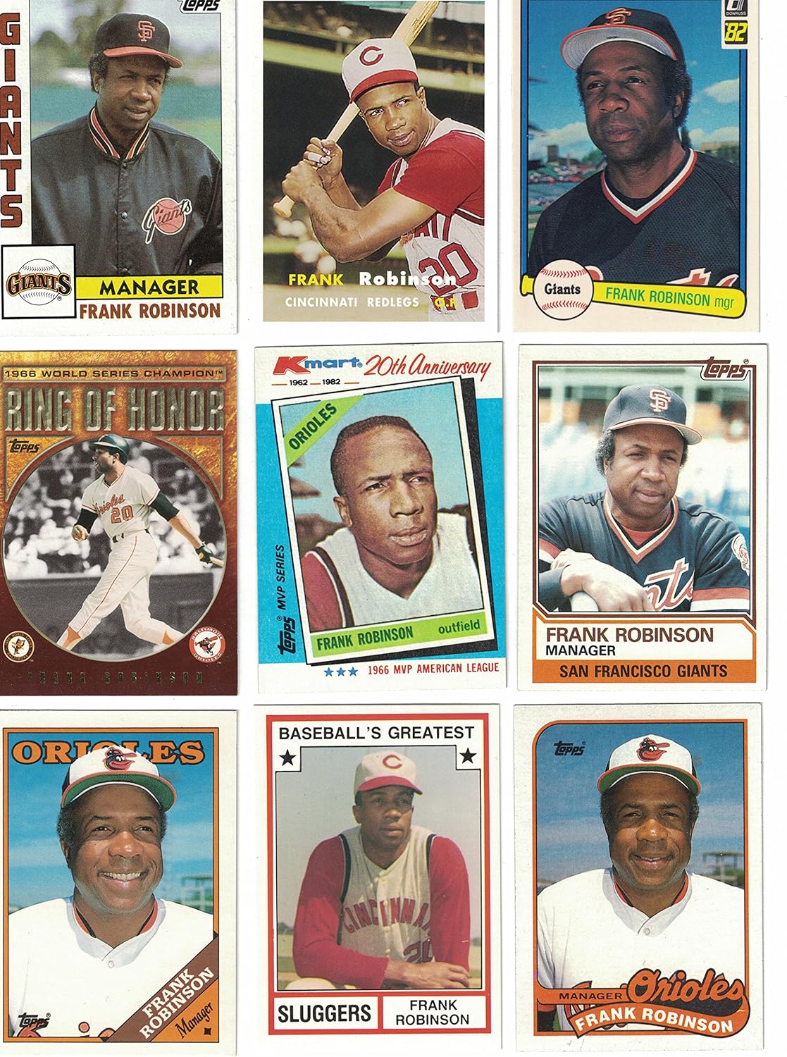 Frank Robinson / 50 Different Baseball Cards Featuring Frank Robinson