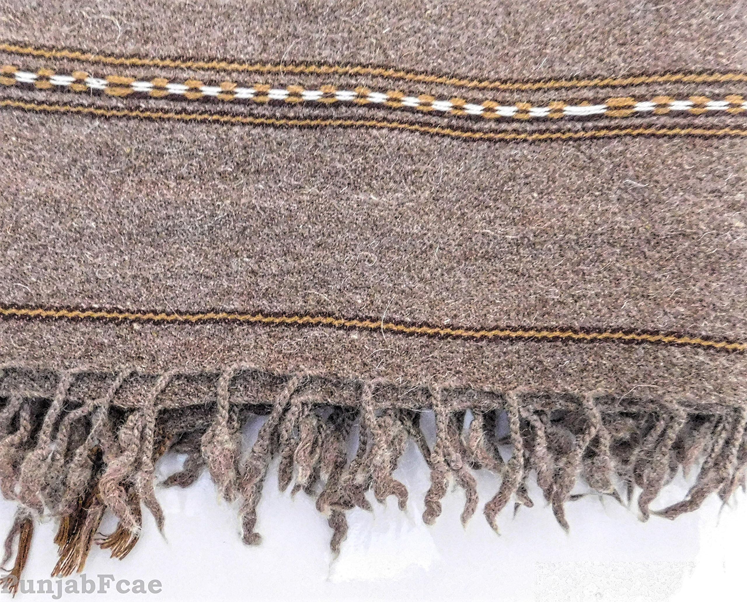 Afghan Swati Kashmiri 100% Sheep Wool Shawl Patoo Blanket Dhussa Shawl Patu