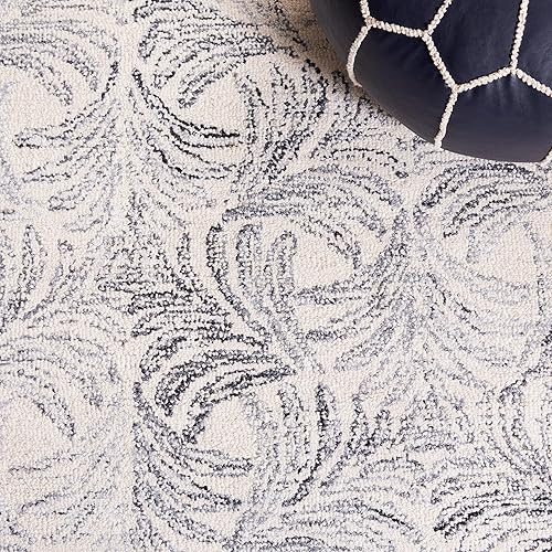 Miniatura 7 de MARTHA STEWART x SAFAVIEH MSR3528F - Alfombra contemporánea hecha a mano de 8 x 10 pies, color marfilgris