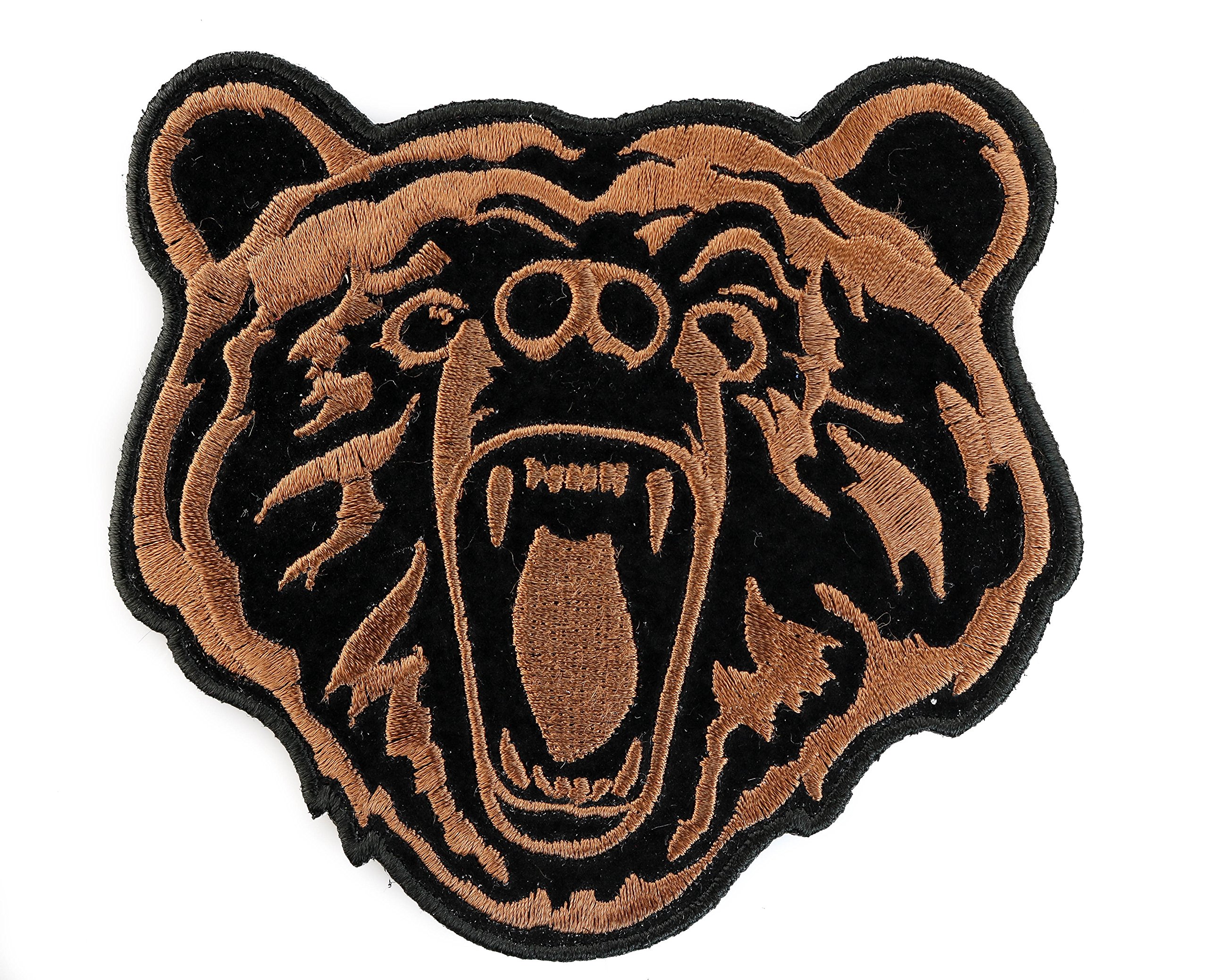 Angry Bear Embroidered Patch 4 1/2 inch IVANP3567 F4D26L