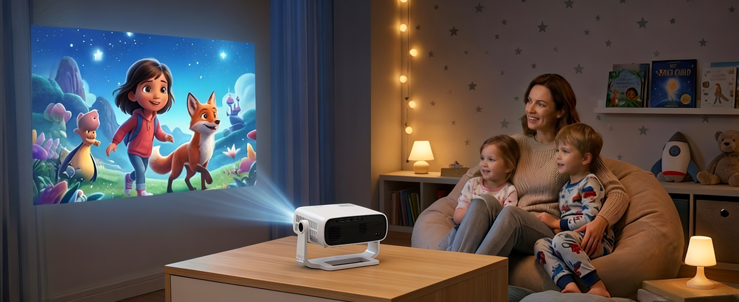World Family  Projector 本体 Amazon.com: Wielio 2026 Smart Projector Android TV with WiFi 6 and