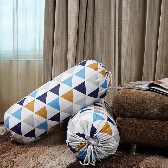 Buy HOMEMONDE Cotton Bolster Cover 16 x 32 Inches Set of 2 Soft Round