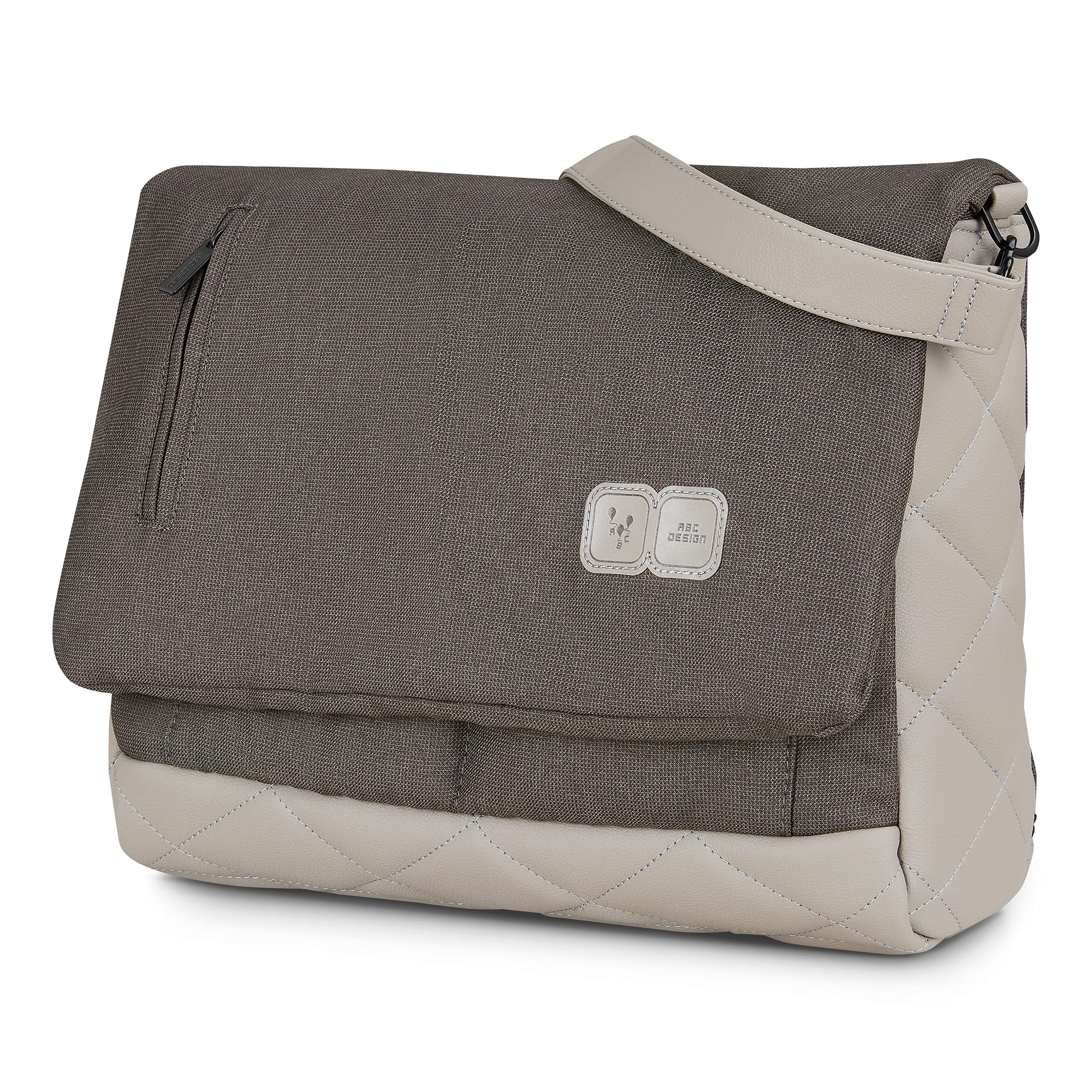 ABC Design Urban Diaper Bag, Crossbody Bag with Baby Accessories, Messenger Bag, Large Main Compartment, Wide Shoulder Strap, Polyester, aloe