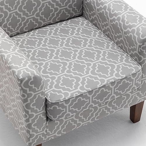 Miniatura 54 de Container Furniture Direct Silla de brazo contemporánea con marco de madera de abedul y tapicería de terciopelo, sillón para decoración de oficina y