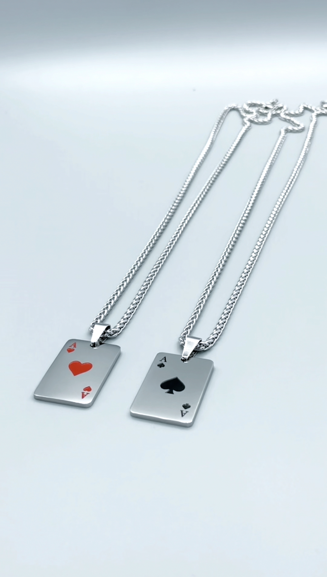MOO&LEE Stainless Steel Pendant Necklace for Men and Women Small