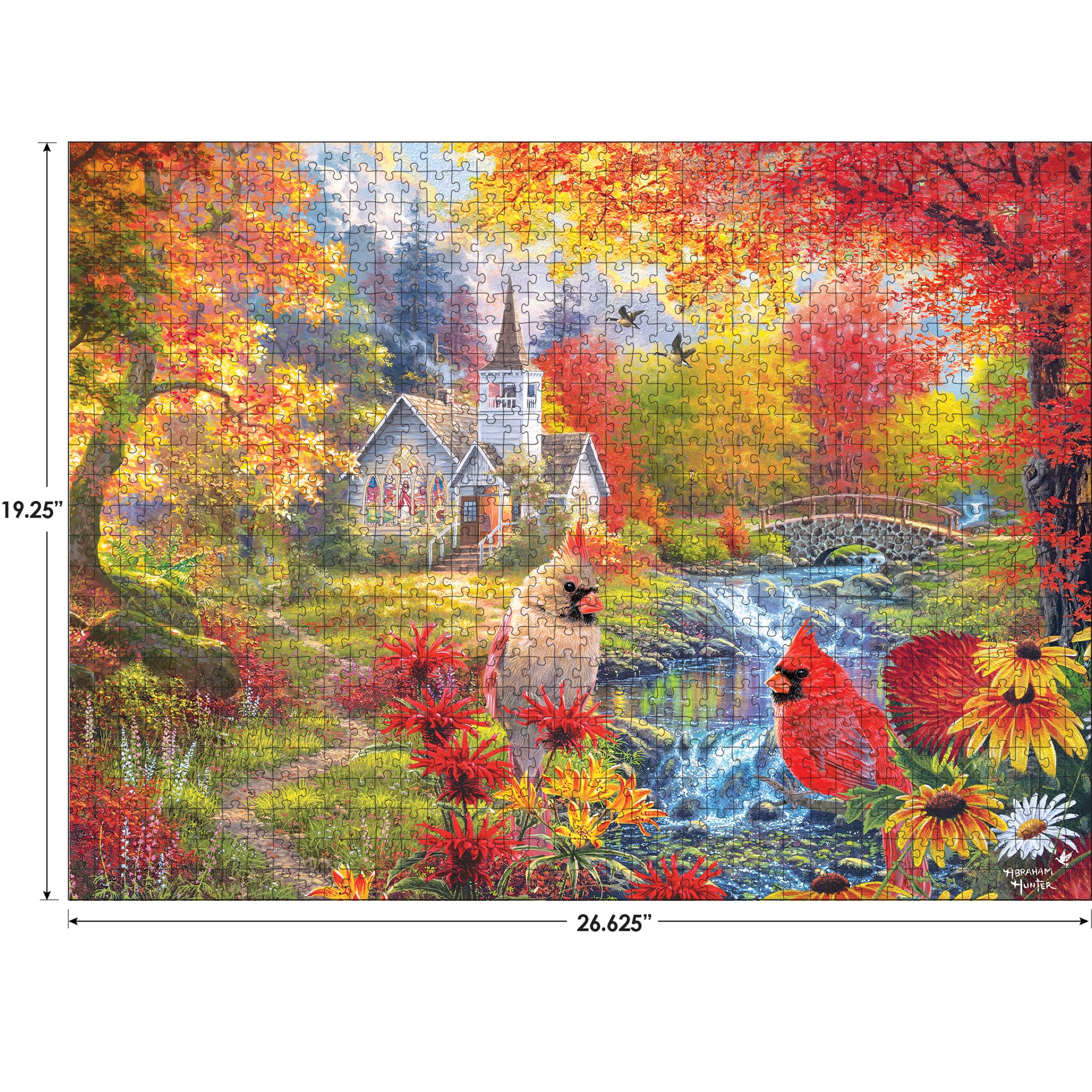Amazon | RoseArt - アブラハムハンターコルクパズル - 秋の人里離れた