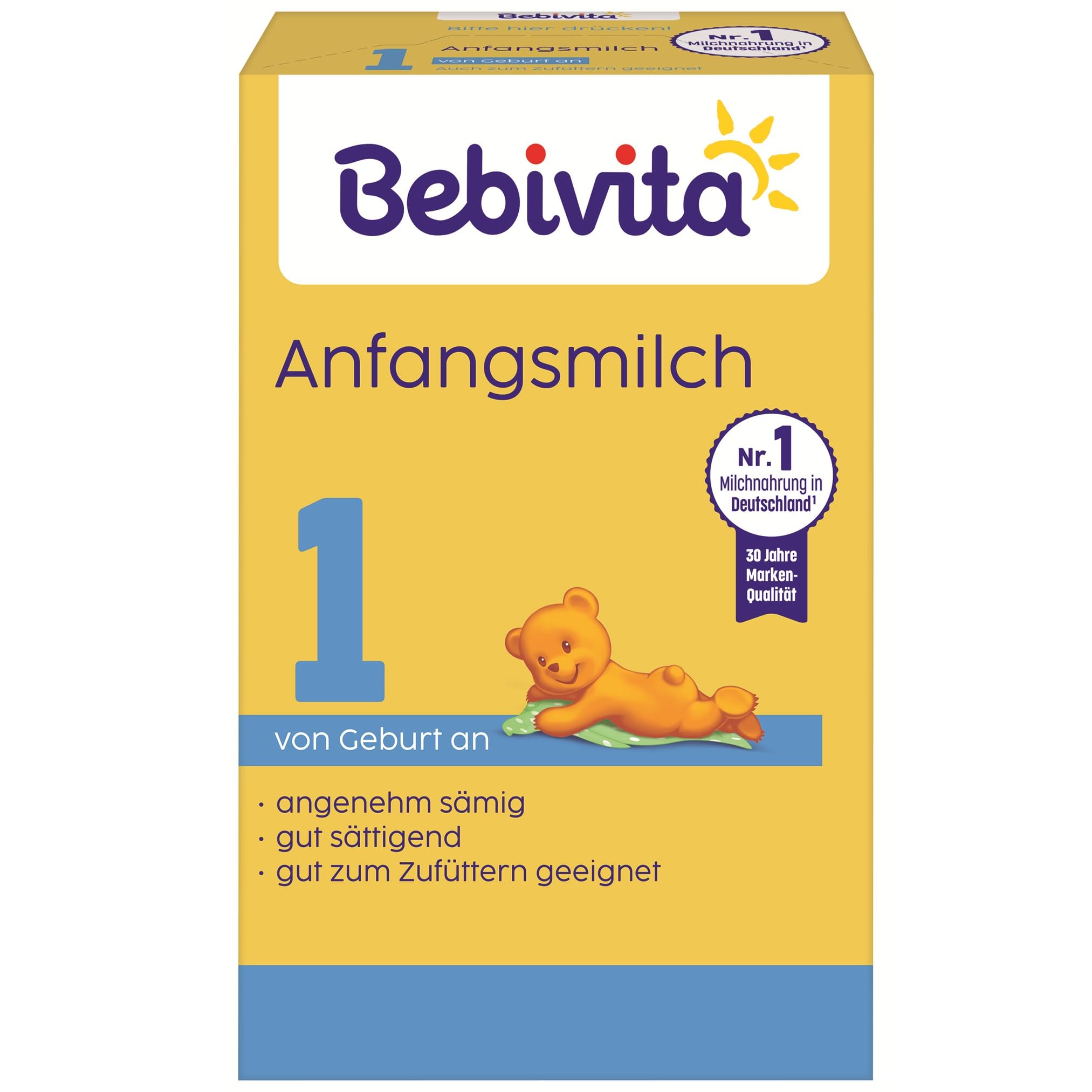Bebivita 1 Anfangsmilch, von Geburt an, (5 x 500g)