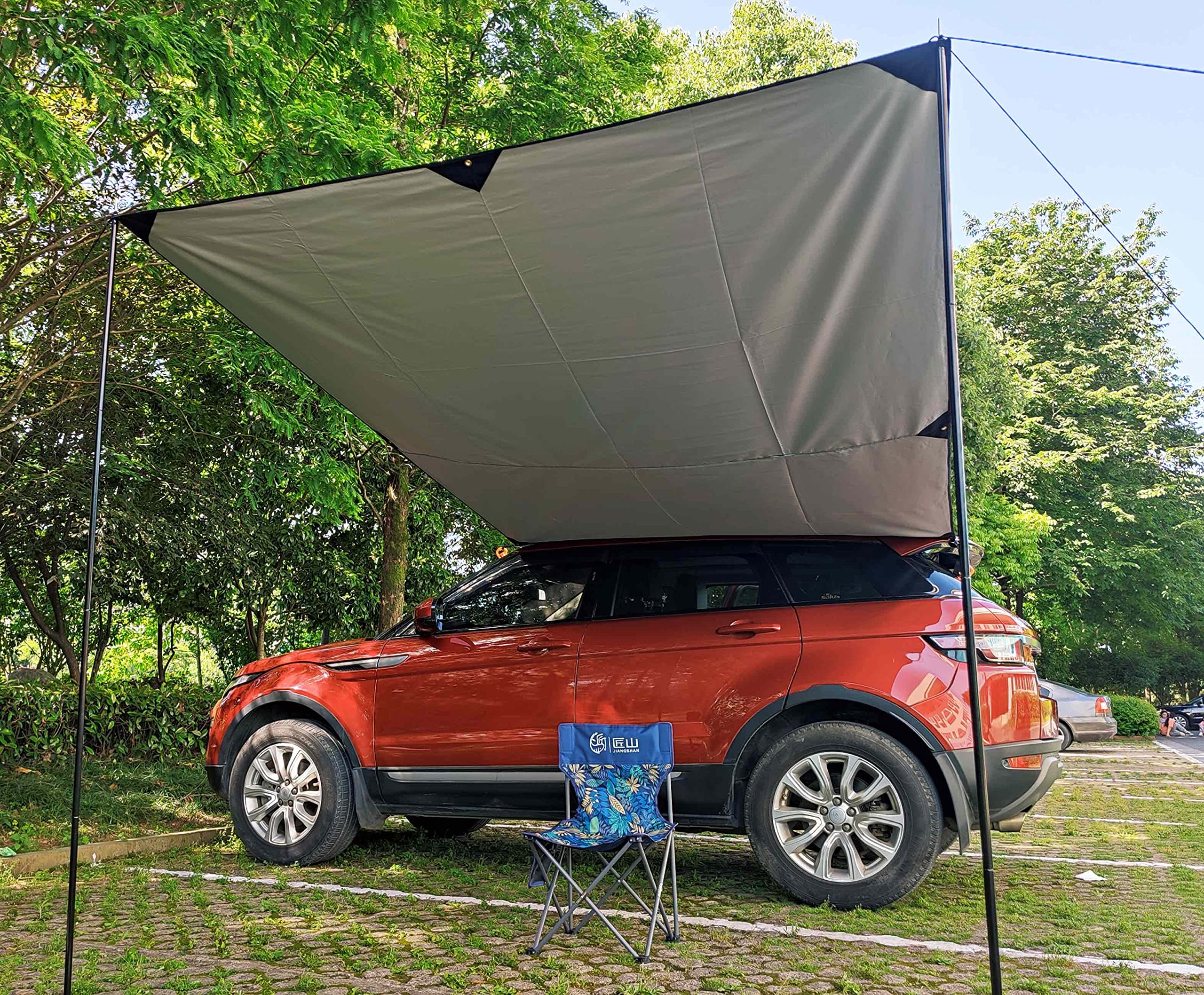 Car Awning Camping Tarp SUV Awning RV Awning Camping Tent Mat Sun
