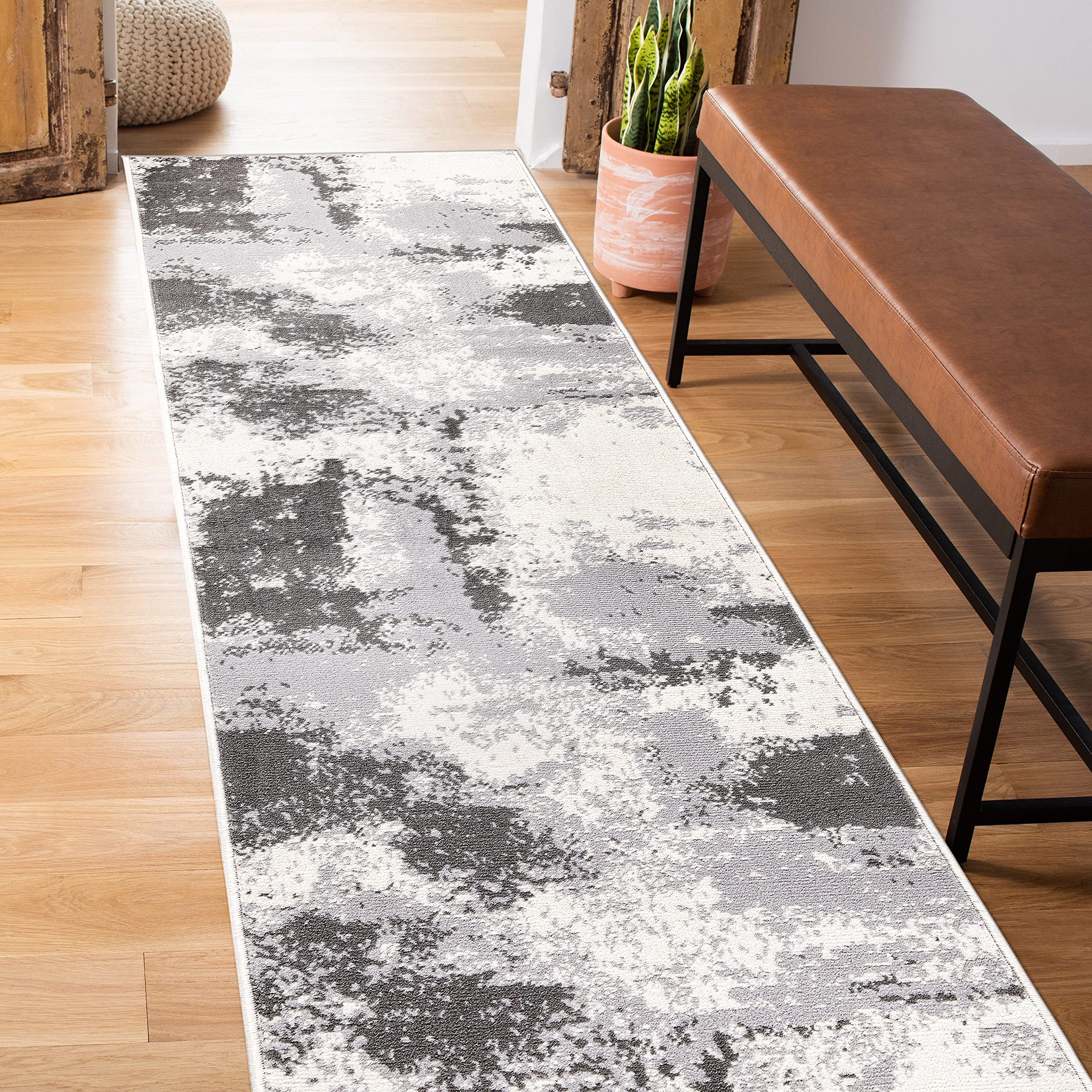 Rugshop Contemporary Abstract Runner Rug
