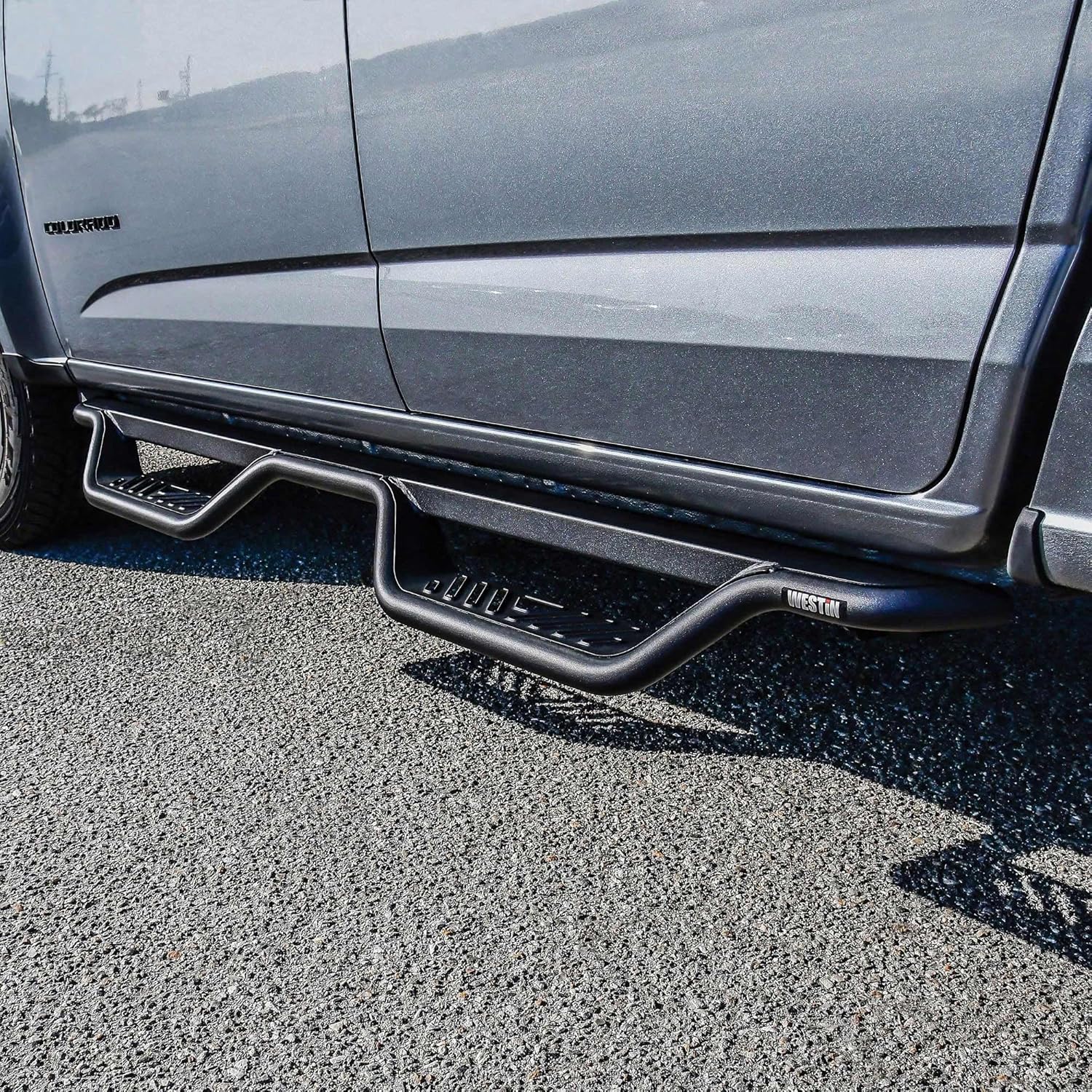 Westin 20-14015 Black Outlaw Drop Nerf Step Bars fits 2015-2022 Colorado Canyon Crew Cab 1 Pair