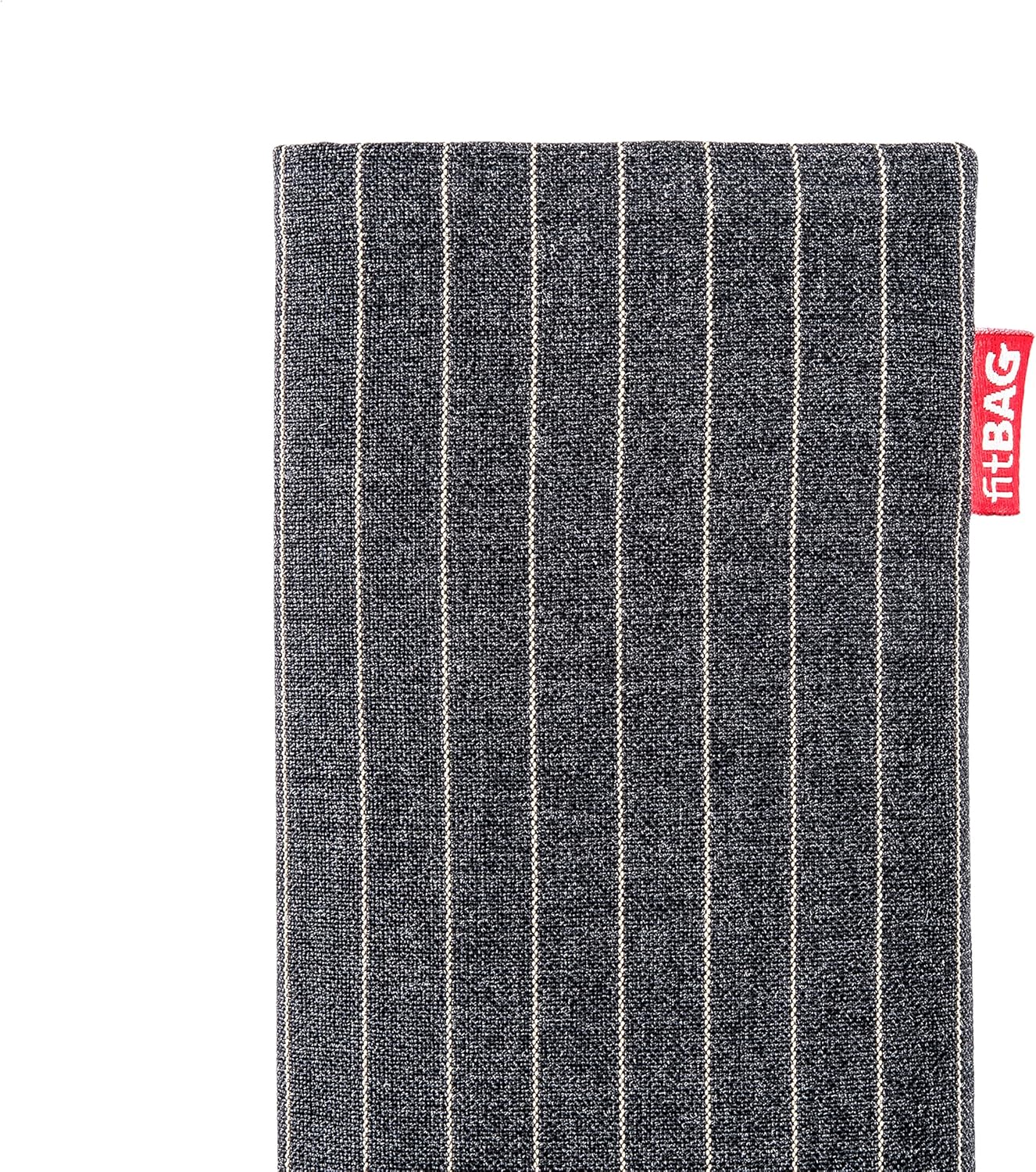 fitBAG Twist Gray Custom Tailored Sleeve for Huawei Ascend P7 | Made in Germany | Fine Suit Fabric Pouch case Cover with Microfibre Lining for Display Cleaning