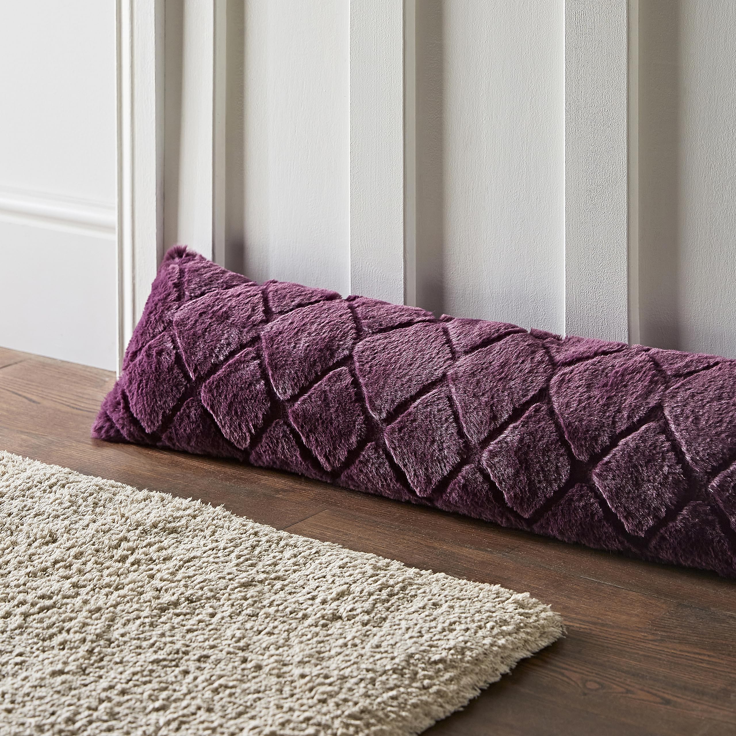 Catherine Lansfield - Draught Excluder - Cosy Diamond - Plum