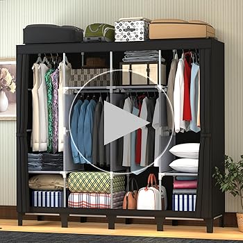 Amazon｜PSHUN RIGH 簡易ポータブル組立クローゼット 防湿・防塵