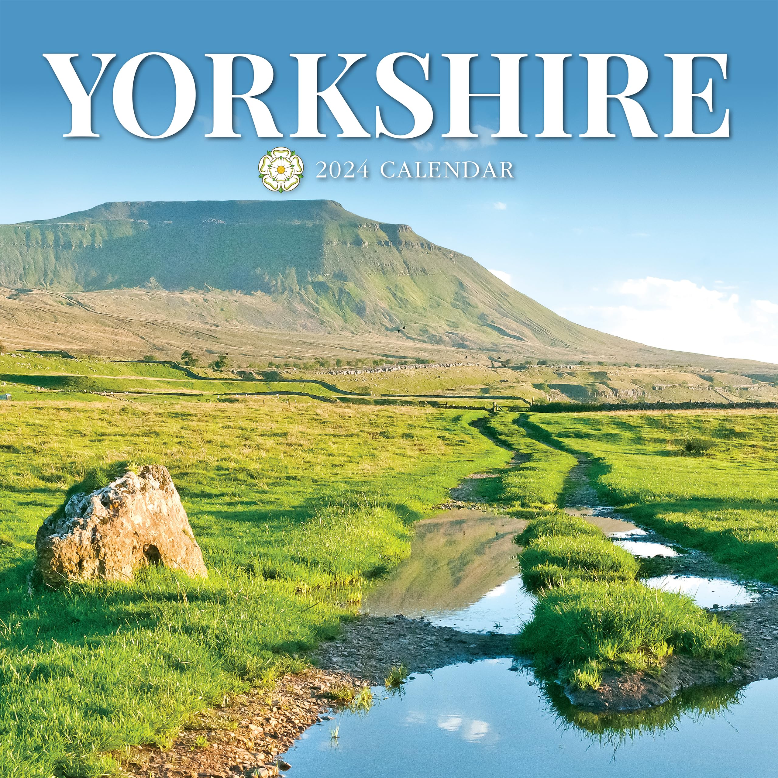 Yorkshire 2024 Large Wall Calendar, by Fresh Publishing, Size 302mm x 604mm (Open), Thick & Sturdy Eco Friendly (FSC) Paper.