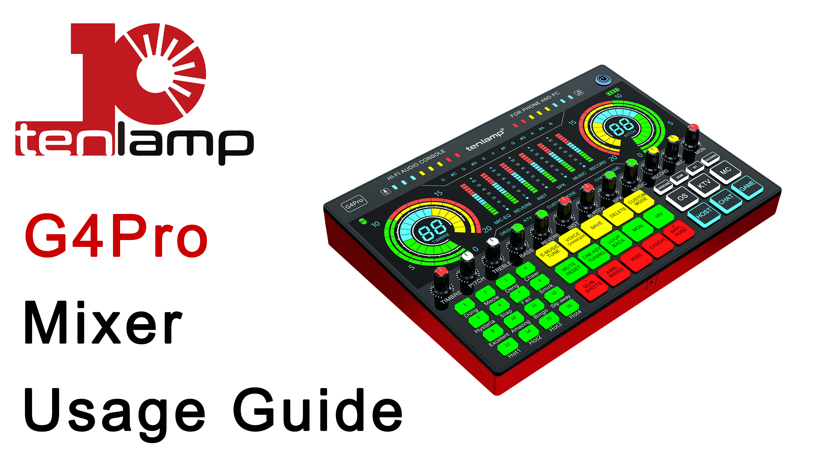 Podcast Equipment Bundle Audio Interface with Mixer, tenlamp G4Pro