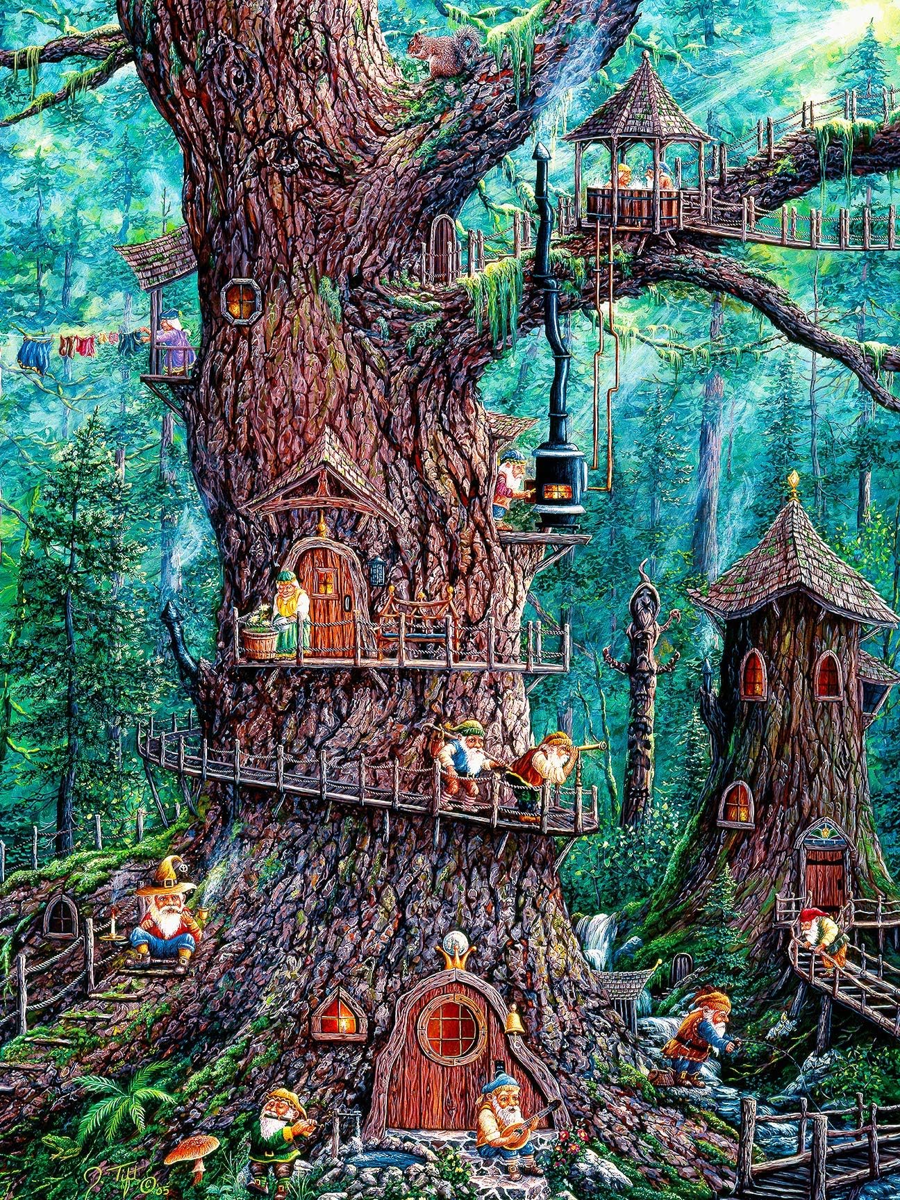 Colorcraft Puzzles 300 Large Piece Puzzle for Adults: Nature Gnome Fantasy