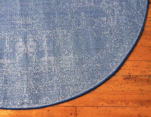 Vista 146 de Unique Loom Bromley Collection Vintage Traditional Medallion Border - Alfombra, Polipropileno, Amarillo/Crema azu/marfil,Gris