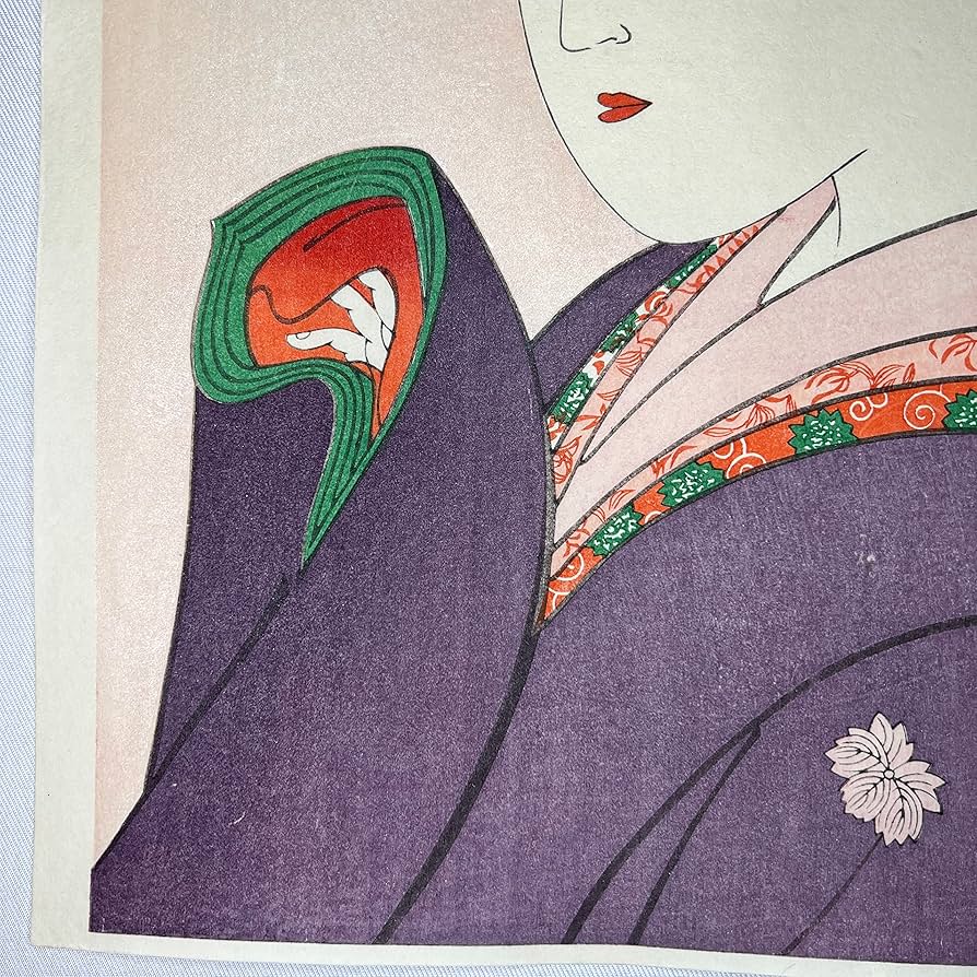 Amazon | 木版画 喜多川歌麿 歌撰恋之部 稀ニ逢恋 松崎啓三郎