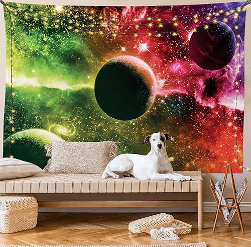 Miniatura 133 de Ambesonne Tapiz gótico, patio con hiedra encantada en la puerta antigua al bosque, colgante de pared ancho para dormitorio, sala de estar, 2-Verde